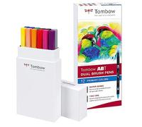 Set de 12 feutres-pinceau ABT Dual Brush Pen double assortis couleurs primaires, aquarellables