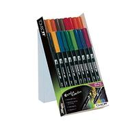 Tombow ABT-18C-1 Lot de 18 Feutres pinceau à 2 pointes, couleurs primaires