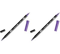 Tombow ABT-636 Feutre pinceau à 2 pointes Violet (Lot de 2)