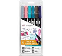 Tombow ABT-6P-5 ABT Dual Brush Pens - Vintage Colours (Pack of 6) Single