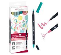 Tombow Stylos ABT ABT-6C-4 double pointe pinceau pour lettrage et bullet journal – Lot de 6