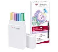 Set de 12 feutres-pinceau ABT Dual Brush Pen double assortis couleurs pastels, aquarellables