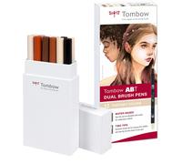 Tombow ABT Dual Brush Pen, Portrait Colours, set of 12, dual-tip pens, perfect f