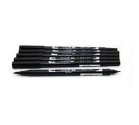 Tombow - Abt - Feutre Double Pointe - Noir - Lot De 6 (Import Royaume Uni)