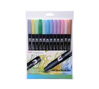 Tombow ABT Lot de 12 feutres pinceaux Couleurs pastel