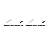 Tombow ABT-N95-1P Feutre pinceau à deux pointes gris (Lot de 2)