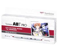Tombow Marqueur Abt Pro, Kit De 12, Manga Colors 0,000000 Noir