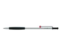 Tombow BC-ZSDS Stylo Zoom 707 De Luxe, corps noir/chromé, agrafe à bout rouge