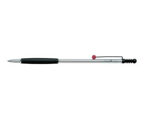Tombow BC-ZSDS Stylo Zoom 707 De Luxe, corps noir/chromé, agrafe à bout rouge