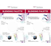 Tombow BLENDING-PAL-L-3P Palette pour Le mélange et l’Application des Couleurs à Base d’Eau des feutres ABT Dual Brush Pens (Lot de 2)