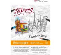 TOMBOW Bloc à dessin "Bristol" DIN A4 vierge 250 g/qm blanc clair 25 feuilles