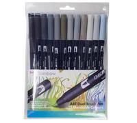 Tombow Boite De 12 Feutres Abt - Couleurs Tonalité Gris