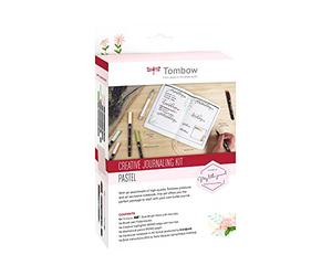 Tombow BUJO-SET1 Kit de journaling créatif Pastel, carnet de note + Sélection de 7 produits de Tombow