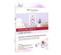 Tombow CANVAS-SET1 Set de toiles de Watercoloring, papillons élégants