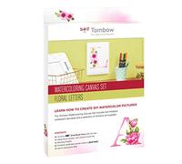 Tombow CANVAS-SET2 Set de toiles de Watercoloring, lettrages floraux