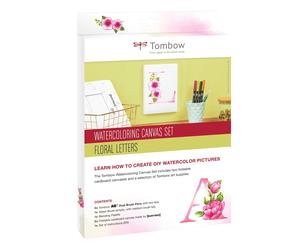 Tombow Ensemble de Toile à l'aquarelle - Lettres florales