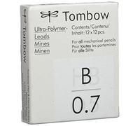 Tombow ex-07p-b - Boîte de 12 Tubes de 12 mines 0,7 mm