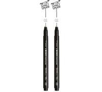 Tombow Fineliner MONO drawing pen, largeur de trait 02 (env. 0.30 mm), encre pigmentée, résistante à l'eau et à la lumière, pour les croquis, pour illustrer et dessiner, noir, WS-EFL-H-02 (Lot de 2)