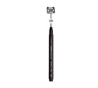 Tombow Fineliner MONO drawing pen, largeur de trait 08 (env. 0.60 mm), encre pigmentée, résistante à l'eau et à la lumière, pour les croquis, pour illustrer et dessiner, noir, WS-EFL-H-08