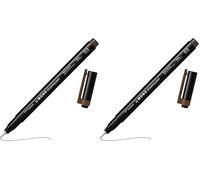 Tombow Fineliner MONO drawing pen marron - Feutre fineliner, stylo de dessin, encre pigmentée résistante à l’eau, pointe 0,3 mm, idéal pour croquis et dessins techniques [WS-EFL31-03] (Lot de 2)