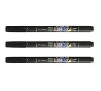 Tombow Fudenosuke Brosse Stylo pour Lettrage calligraphie, Noir, pointe douce (Gcd-112) - Lot de 3