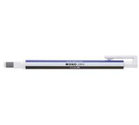 Tombow Gomme stylo Mono Zéro - pointe rectangulaire, mécanisme à pression - Blanc/Bleu/Noir