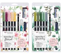 Tombow Kit aquarelle (Floral + Greenery Bundle Kit) avec instructions et accessoires