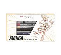 Tombow Kit de démarrage Manga | Marqueur alcoolisé ABT PRO pour manga expressif | Avec instructions étape par étape | 7 pièces [Set MANGA-BEG]