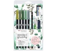 Tombow Kit pour aquarelle 'Greenery', 11 pièces