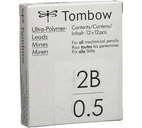 TOMBOW Lot de 12 Etuis de 12 Mines pour porte-mine pointe calibrée 0,5 mm dureté 2B