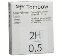Tombow Lot De 12 Etuis De 12 Mines Pour Porte-Mine Pointe Calibrée 0,5 Mm Dureté 2h