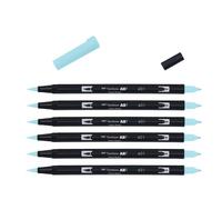 Tombow Lot De 6 Feutres Dessin Double Pointe Abt Dual Brush Pen 401 Bleu Eau De Source