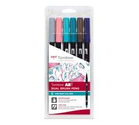 Tombow Feutres pinceau ABT ABT-6P-5 à deux pointes – lot de 6 couleurs vintage