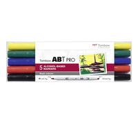 Tombow Marqueur à alcool ABT PRO Dual Brush 5P-1 Basique (5)