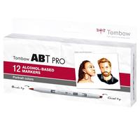 Tombow Marqueur alcool ABT PRO Dual Brush 12P-6 Ensemble portraits (12)