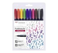 Tombow Feutres Brush Fudenosuke WS-BH-10P – Kit de 10