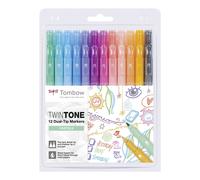 Tombow Marqueur TwinTone pastel 0,3/0,8 (12)
