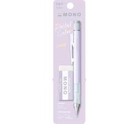 Tombow MONO graph et gomme MONO Lavande. Porte-mine 0,5mm de précision, pointe de 4mm, mécanisme d'agitation, tube en laiton stable, rechargeable, gomme incluse. Gomme MONO. [SH-MG94-PE04A]
