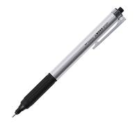Tombow - MONO Graph Lite Stylo à bille avec pointe rétractable - Stylo à bille avec encre huile douce de couleur noire et corps argenté - Stylo avec pointe de précision 0,52 mm