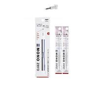 Tombow Mono Zero Lot de 2 gommes à bout rond 2 recharges Blanc