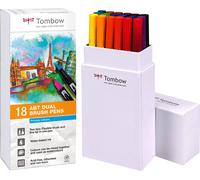 TOMBOW Peintre double fibre "Dual Brush Pen ABT" couleurs primaires 18 crayons