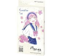 Tombow Set créatif Manga, Set d'inspiration japonaise avec feutres ABT Dual Brush Pen (ABT-528, 723, 850), feutre fin 02, papier aquarelle A6 [JAPAN-SET3]