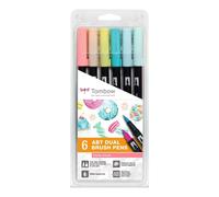 Tombow Set De 6 Feutres Dessin Double Pointe Abt Couleurs Candy