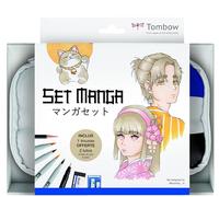 Tombow Set Manga, contient 9 produits sélectionnés et des instructions étape par étape de l'artiste Laura @laurinha__m.