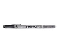 Tombow Stylo de calligraphie Fudenosuke Twin, noir/gris