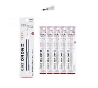 Tombow - Stylo-gomme à bout rond MONO Zero, 2,3 mm, avec 5 paquets (10 pièces) de recharges