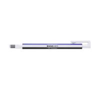 Tombow Gomme stylo Mono Zéro - pointe rectangulaire, mécanisme à pression - Blanc/Bleu/Noir