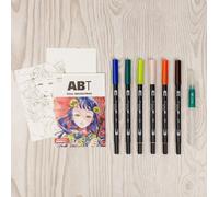 Tombow Tombow ABT Dual Brush Pen set 6 pcs Manga Wind