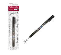 Tombow WS-BS Stylo-feutre pointe souple Fudenosuke, noir