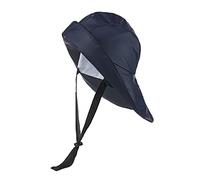 tomBrook Chapeau de pluie Südwester, unisexe, imperméable, avec mentonnière réglable et doublure intérieure, bleu marine, XL